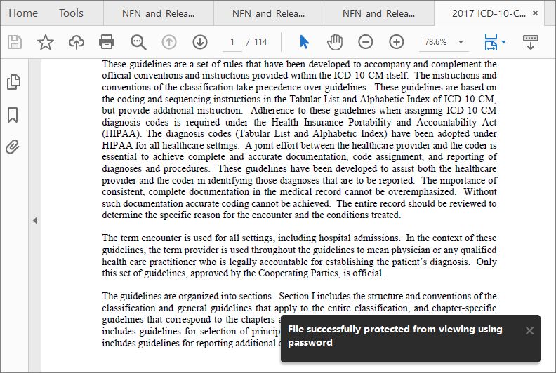 प्रोटेक्शन कन्फ़र्मेशन मैसेज