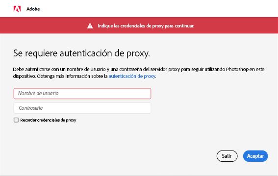 Comprobar la configuración del proxy