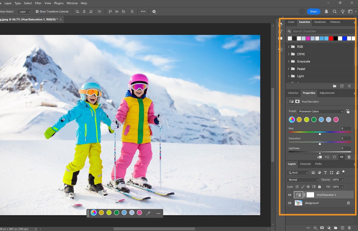 Select a Preset in the Properties panel clearly marked in the image.
