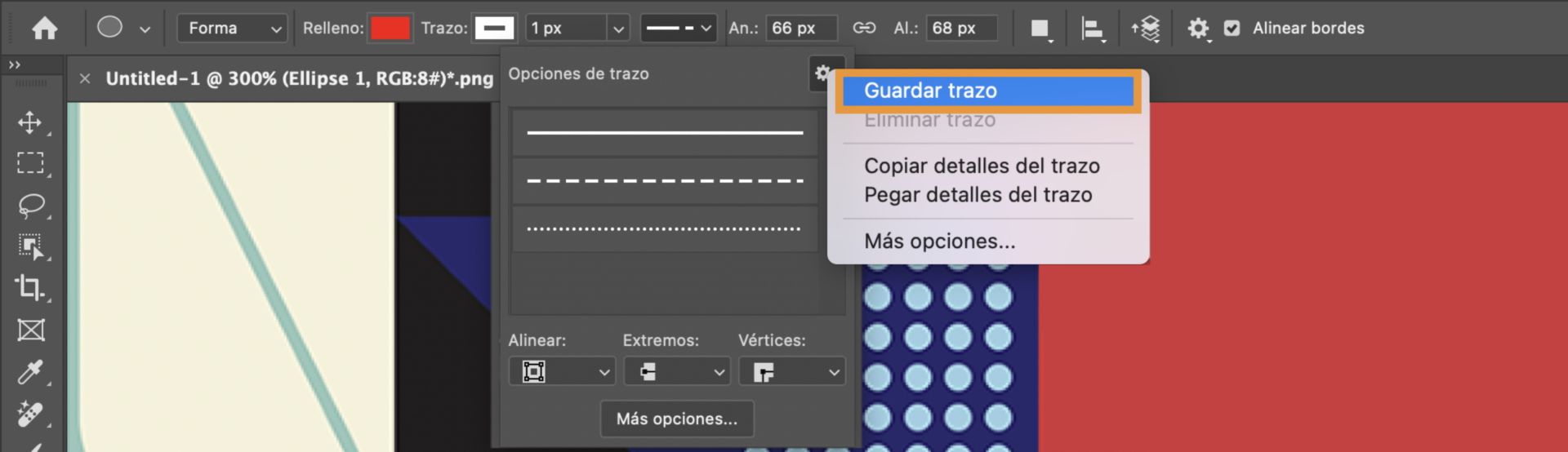 Guardar ajustes de trazo en Photoshop 