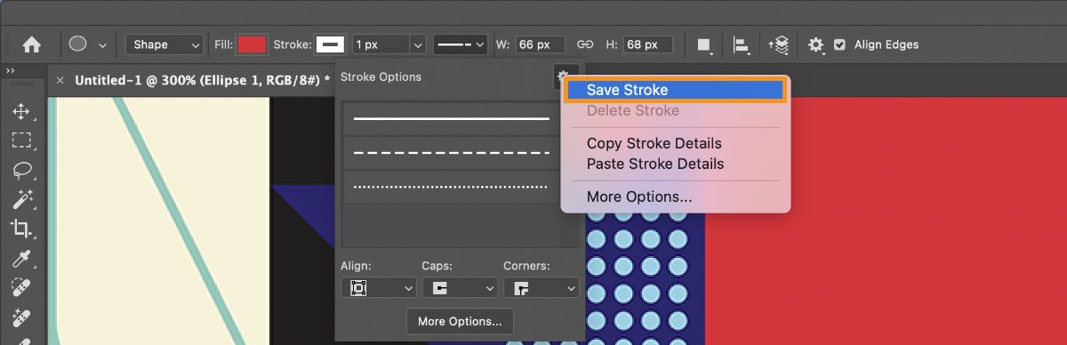 حفظ إعدادات ضربات الفرشاة في Photoshop 