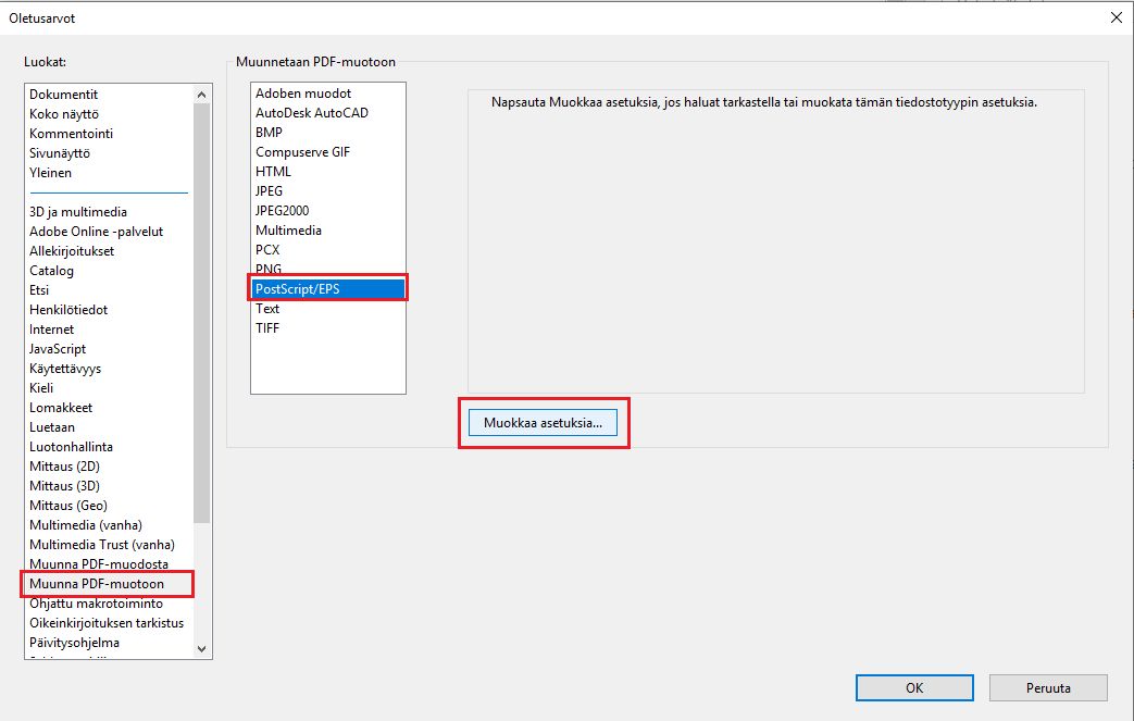 PostScriptin muuntaminen PDF:ksi