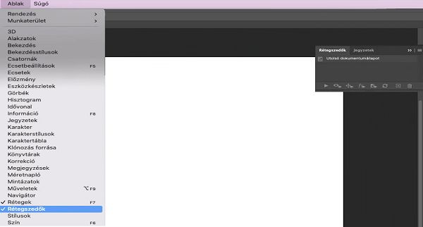 Rétegszedők egy Photoshop-fájlban