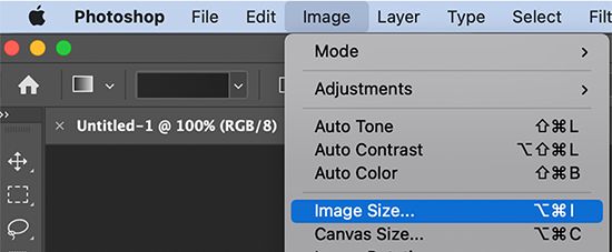 Photoshop image size and resolution