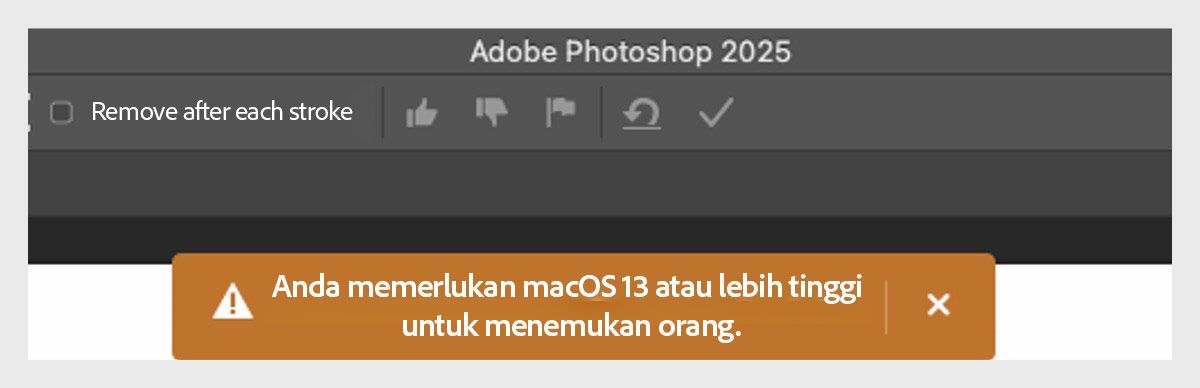 macOS 13 atau yang lebih tinggi dibutuhkan untuk menemukan orang