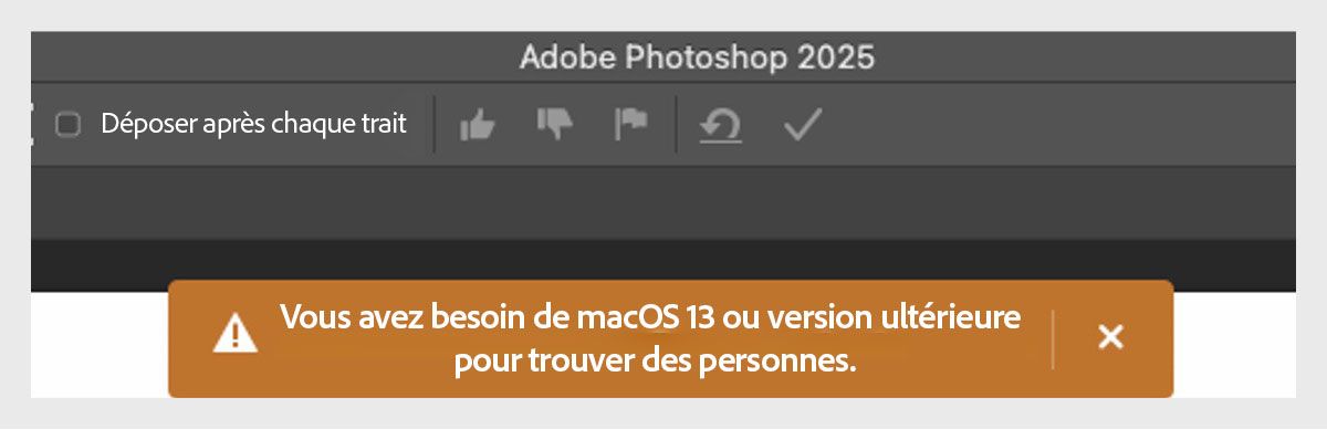macOS 13 ou version ultérieure est nécessaire pour trouver des personnes