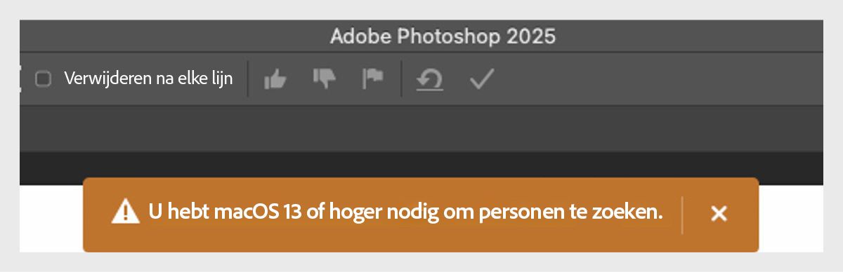 macOS 13 of hoger is vereist om personen te vinden