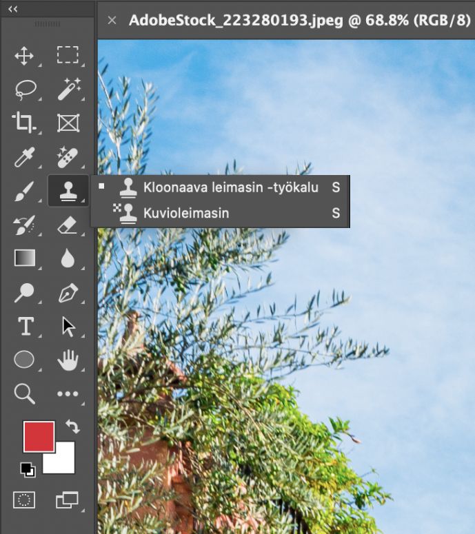 Photoshopin valintatyökaluvalikoima