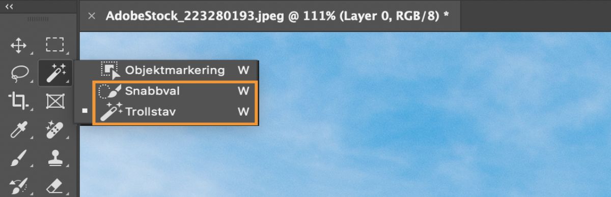 Galleri med markeringsverktyg i Photoshop