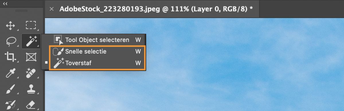 Galerie met selectietools in Photoshop