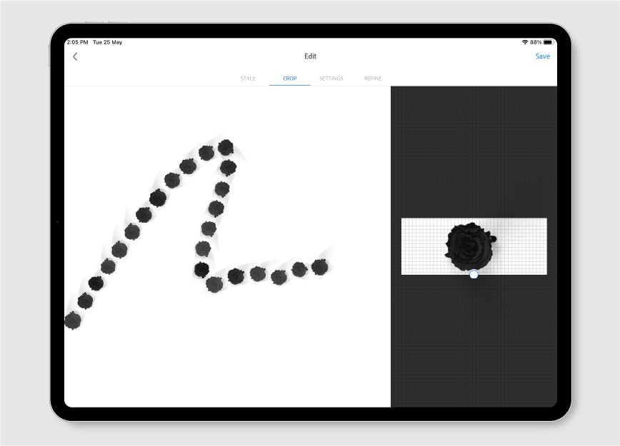 Customize properties of your Capture brushes