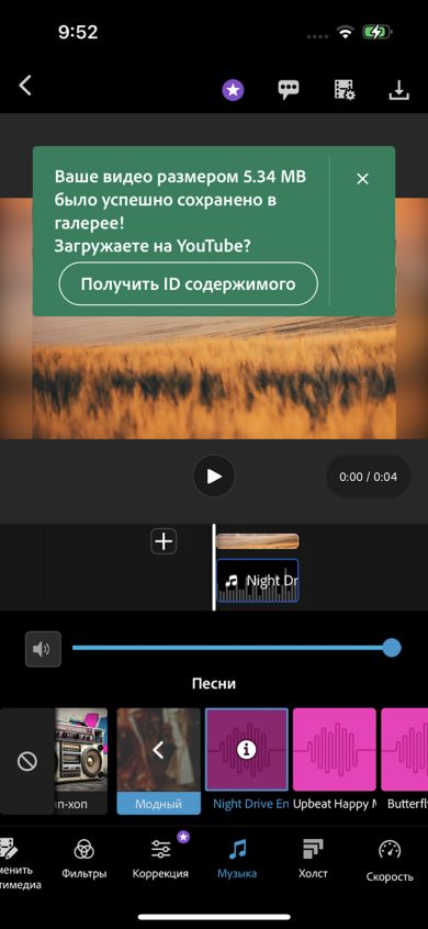 Снимок экрана, показывающий всплывающее окно для получения идентификатора содержимого