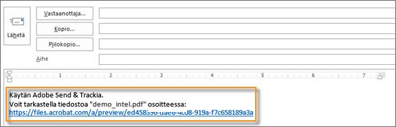 Linkki liitetiedostoihin