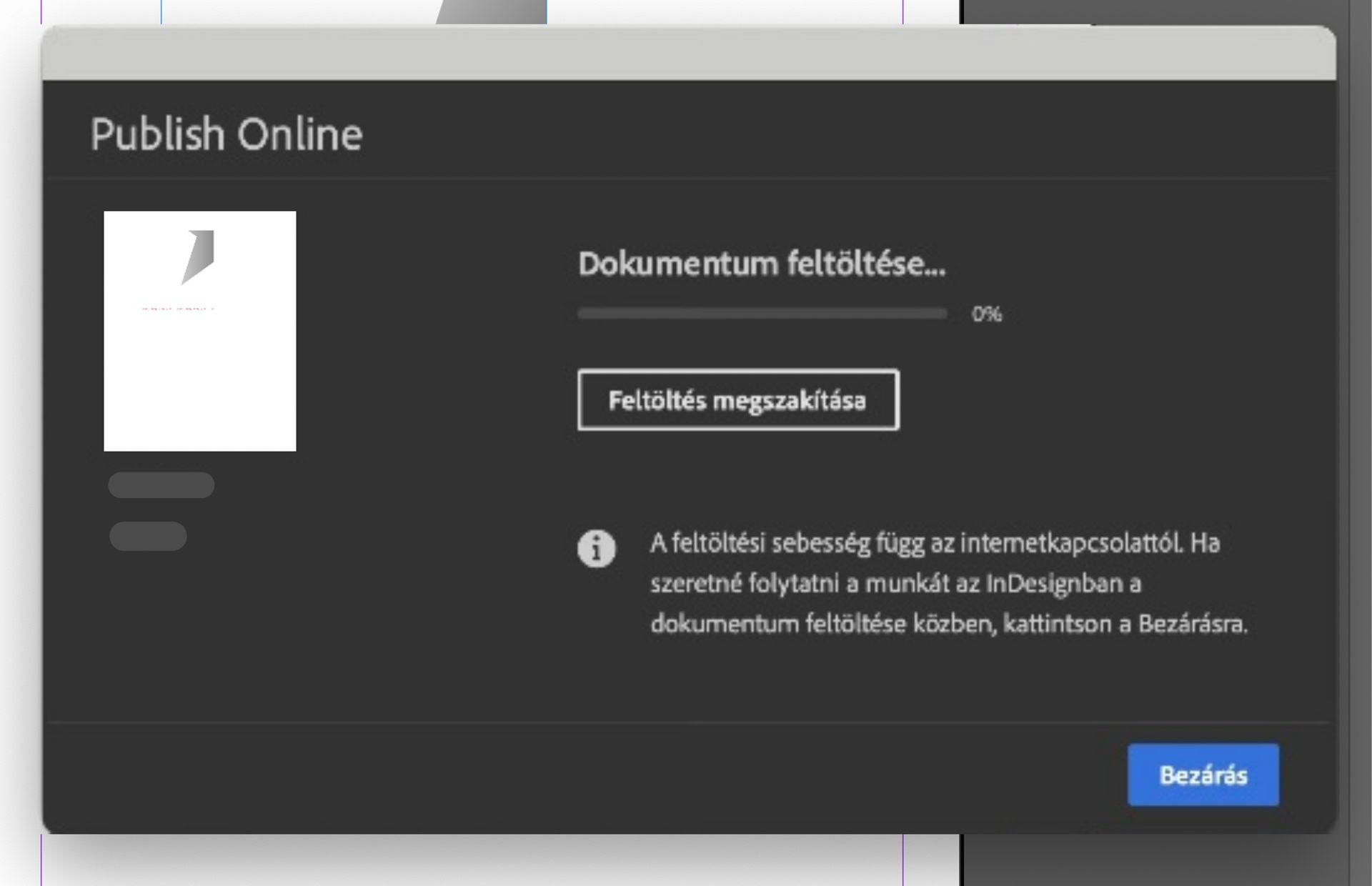 A dokumentum feltöltését bemutató képernyőkép létrehozása folyamatban van.