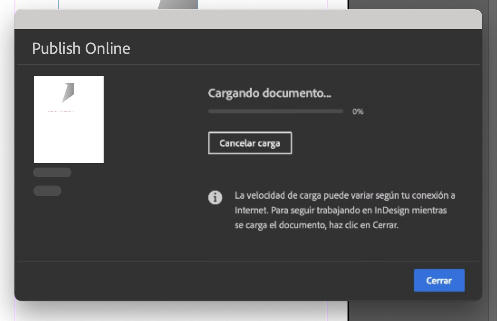 Se abre una captura de pantalla que muestra que se ha cargado el documento.