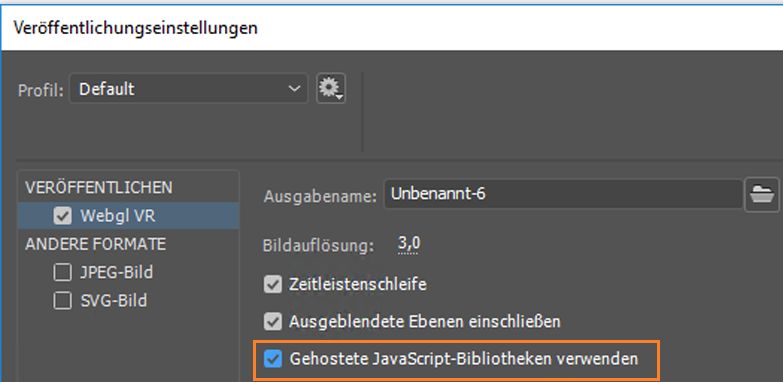 Veröffentlichungseinstellungen