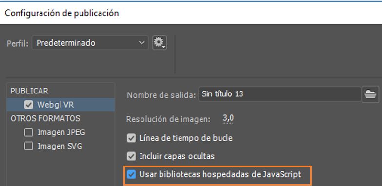Configuración de publicación
