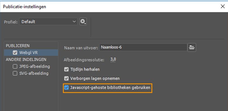 Publicatie-instellingen