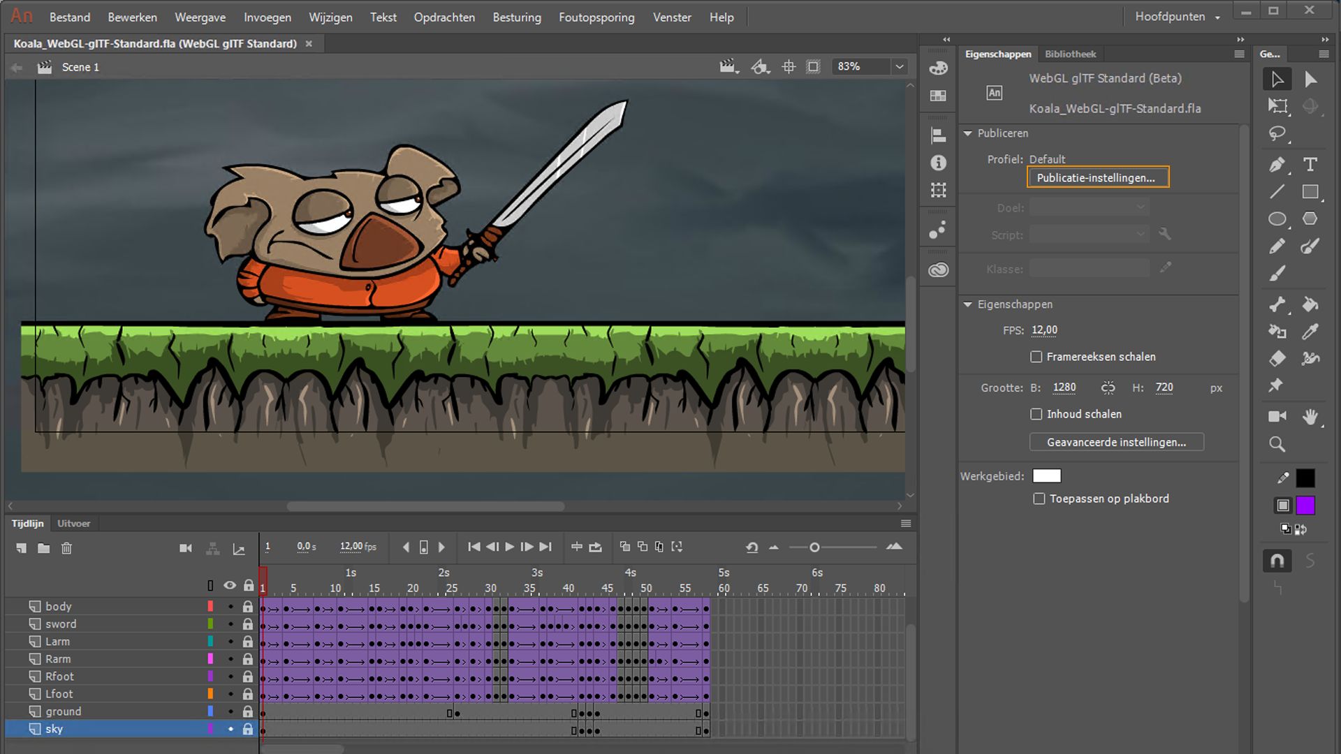 WebGL-glTF-bestand publiceren