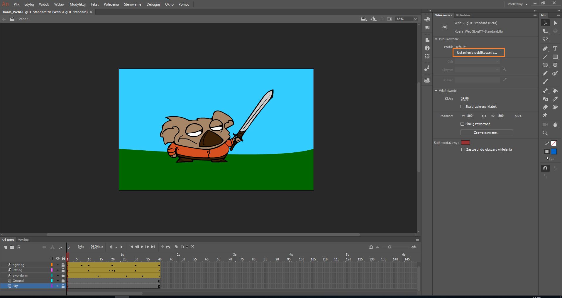 Publikowanie pliku WebGL-GLTF
