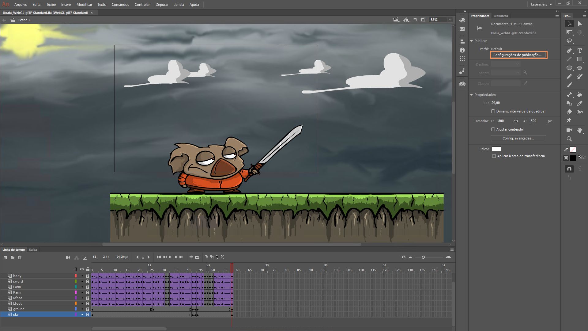 Publicar arquivo WebGL-glTF