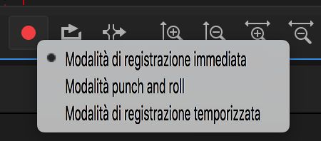 Modalità di registrazione