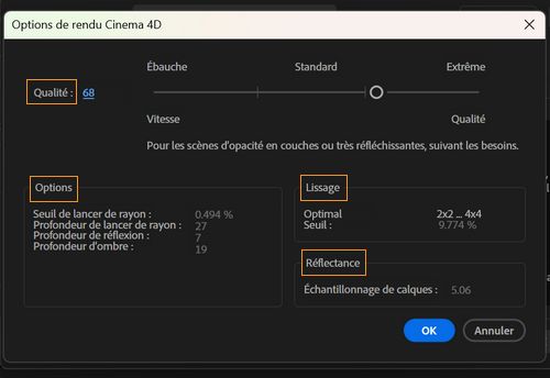 Curseur Qualité