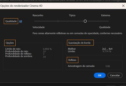 Controle deslizante de Qualidade