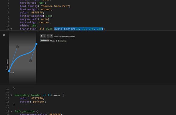 Modifica della curva di Bezier con Modifica rapida