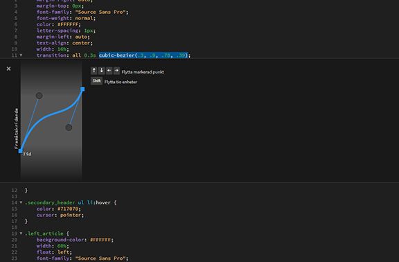 Ändra en Bezier-kurva med snabbredigering