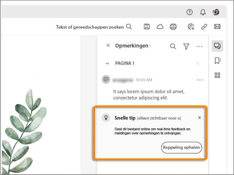 Ledetekst for å laste opp fil på nettet for å starte gjennomgang