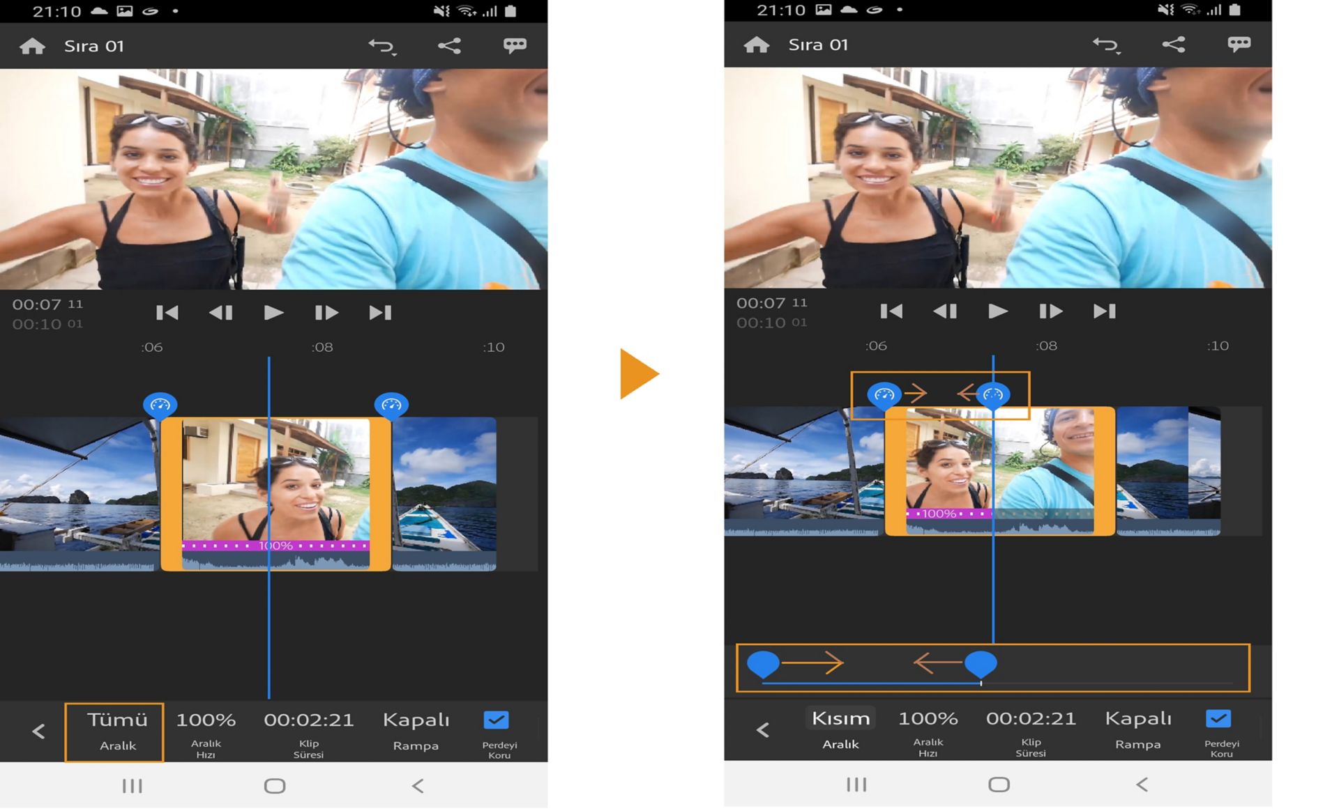 Aralık kaydırıcısı