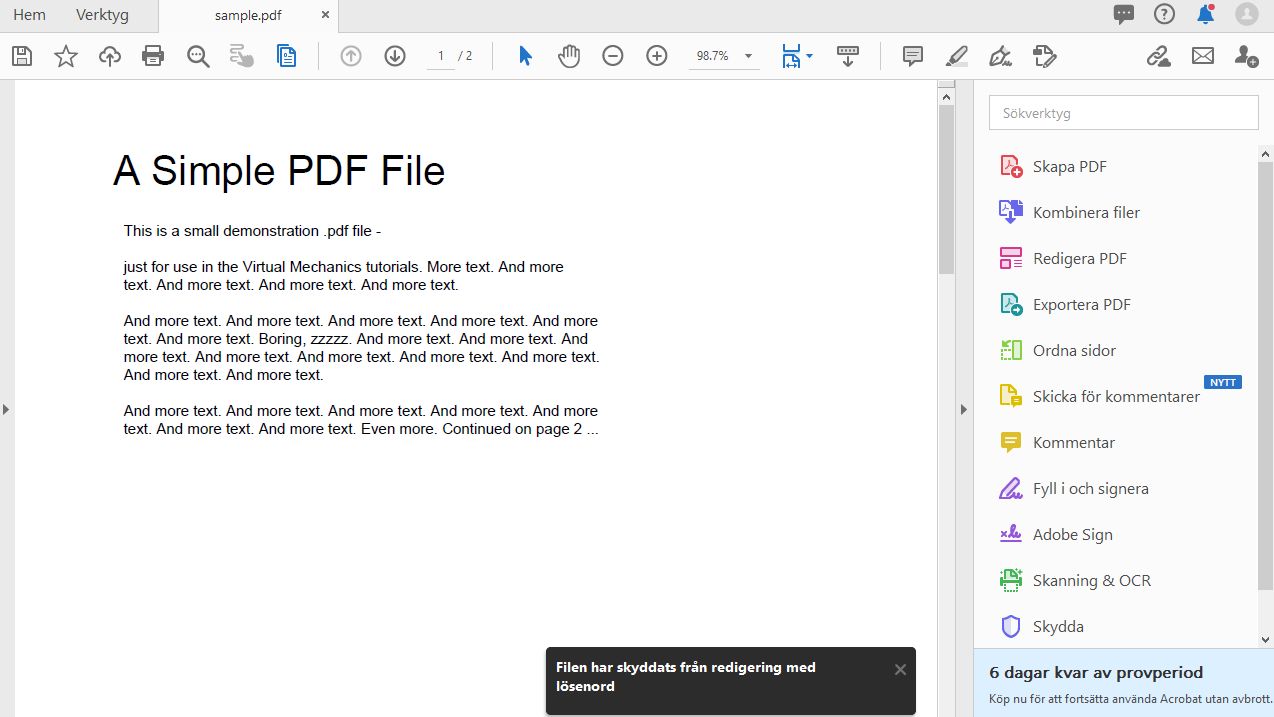 Bekräftelsemeddelande för redigeringsbegränsning
