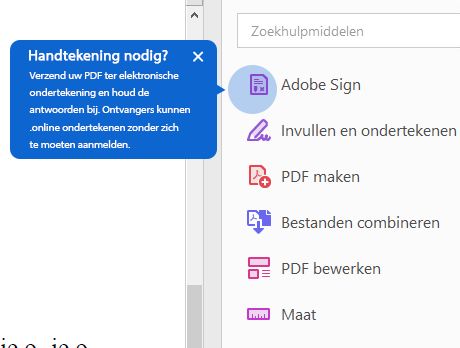 Contextuele tip bij vragen om handtekeningen