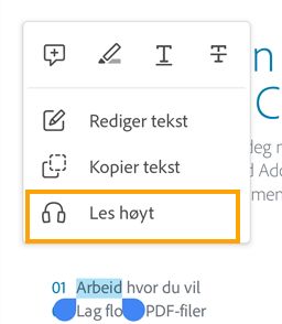 les-høyt-kontekst-meny