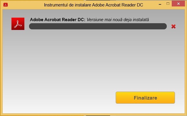 Instalare din Centrul de descărcări Acrobat Reader