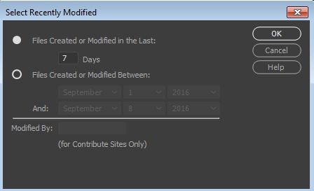 البحث عن الملفات المعدّلة مؤخرًا