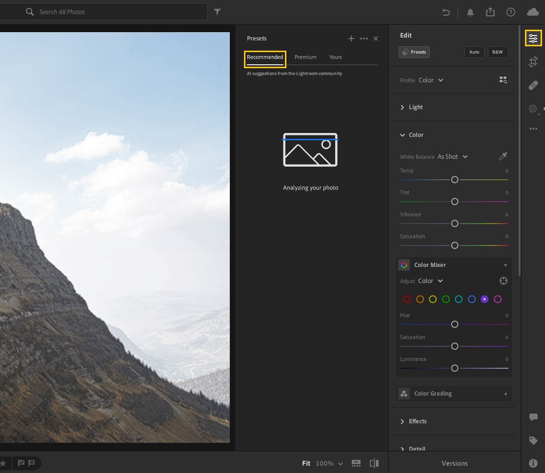 Фотографию легко улучшить, выбрав один из рекомендуемых стилей