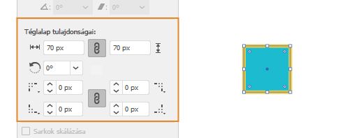 Élő alakzatok tulajdonságai | Téglalap és Lekerekített téglalap