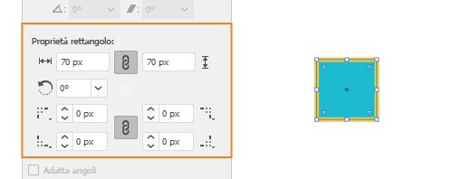 Proprietà delle forme dinamiche | Rettangolo e Rettangolo con angoli arrotondati