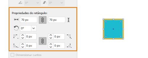 Propriedades de formas ativas | Retângulo e Retângulo arredondado