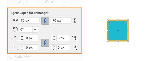 Egenskaper för live-former | Rektangel och rundad rektangel