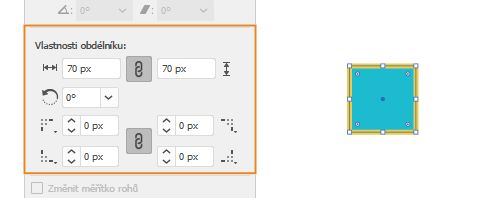 Vlastnosti živého tvaru | Obdélník a zaoblený obdélník