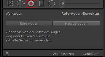 Rote-Augen-Korrektur in Lightroom
