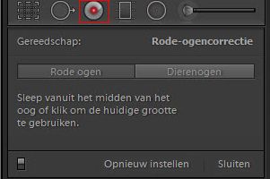 Rode-ogencorrectie in Lightroom