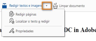 Redigir texto e imagens