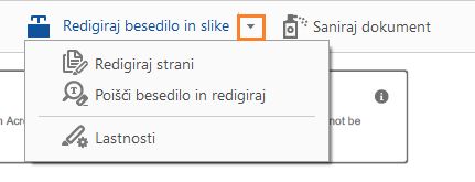 Redigiraj besedilo in slike