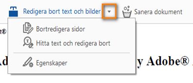Redigera bort text och bilder