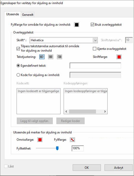 Eigenschappen van tool Redactie in Acrobat
