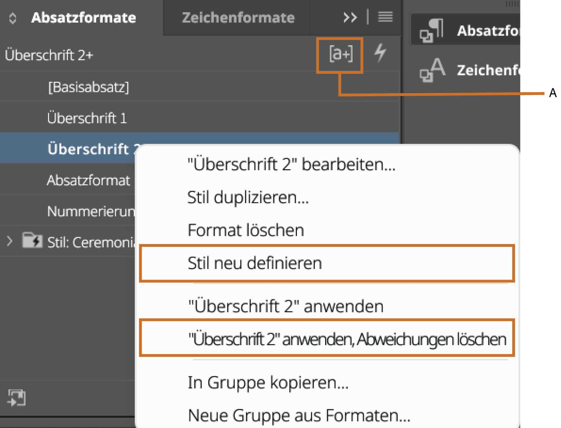 Formatüberschreibungen in InDesign